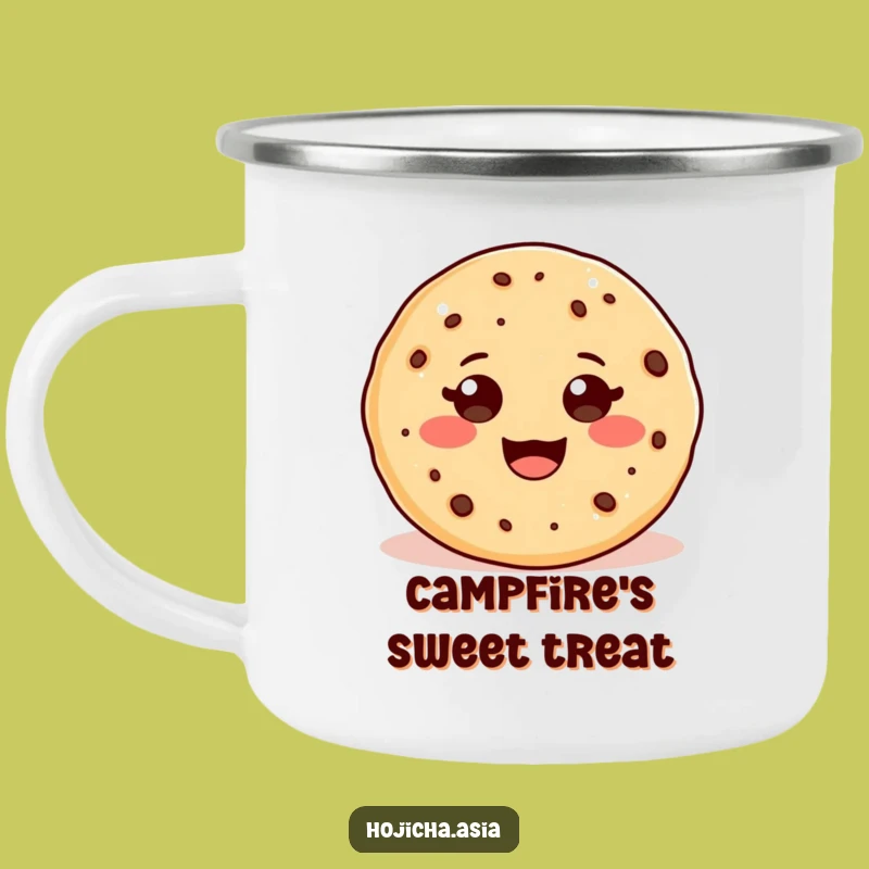Funny Adorable Hojicha Cookie Camping Mug - Sweet Adventure Gift