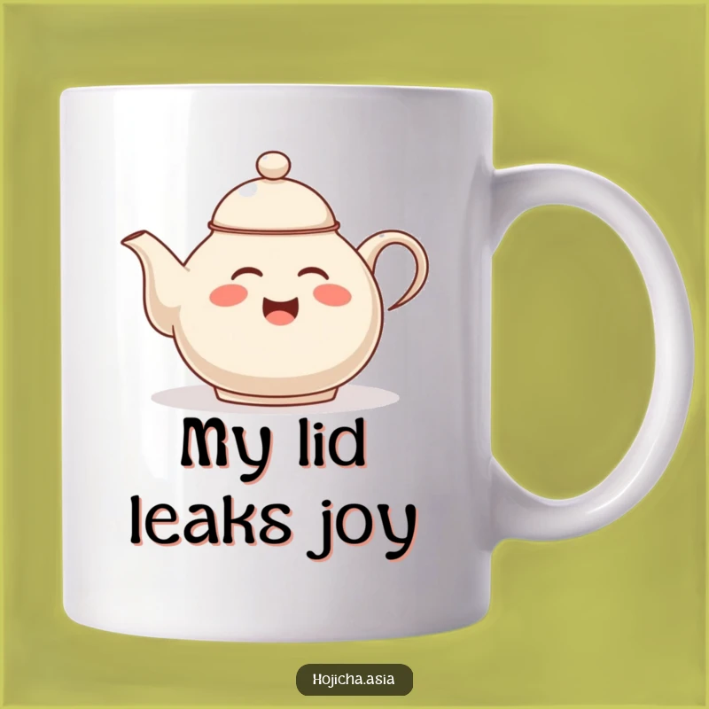 Funny Giggling Hojicha Teapot Mug - Hilarious Tea Lover Gift!
