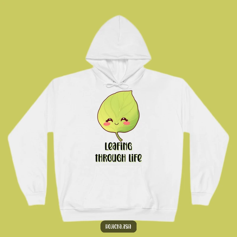 Funny Cozy Hojicha Leaf Hoodie - Gentle Smile Gift for Comfort
