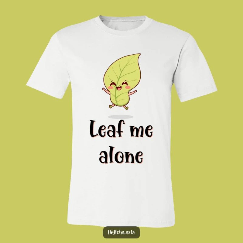Funny Hojicha Tea Leaf T-Shirt: Wear Your Joyful Brew with a Smile